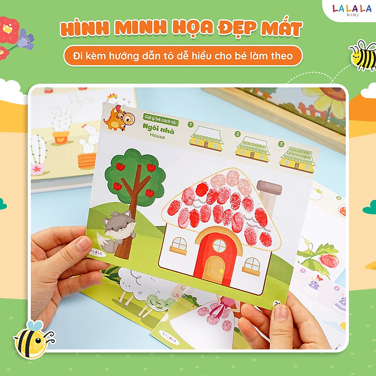 Bộ Tranh Tô Màu Vân Tay Cho Bé Chính hãng Giá tốt - Hình ảnh 4