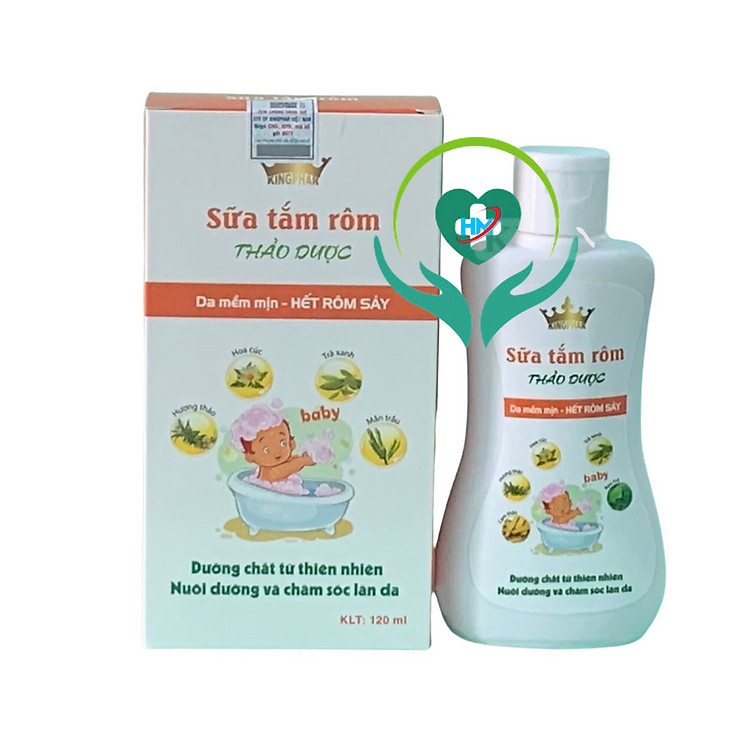 Sữa tắm rôm Thảo dược Kingphar 120ml Chính hãng Ưu đãi - Hình ảnh 5