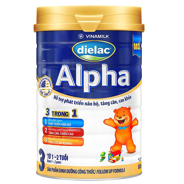 Mua Sữa Bột Vinamilk Dielac Alpha 3 - 900g Tin cậy Giá rẻ - Hình ảnh 2