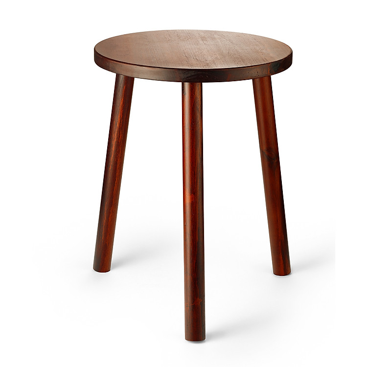 Kệ Giá Tròn Nhỏ Đỡ Chậu Hoa Đôn Gỗ Bàn Trà Bàn Coffee 40x30cm Màu Nâu Đậm