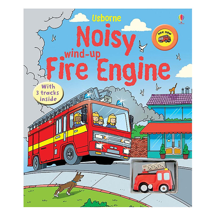 Sách Usborne Noisy Wind-up Fire Engine with soundchip