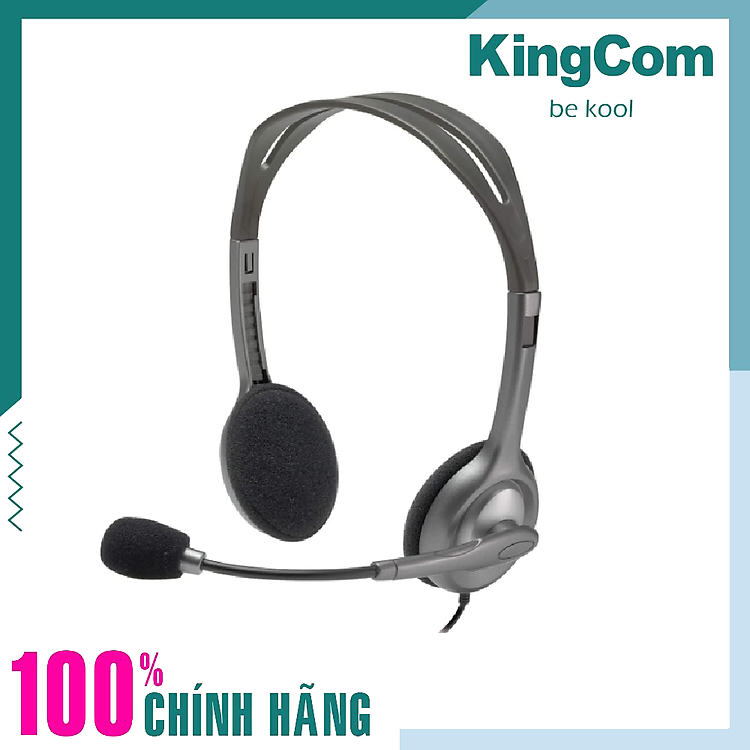 Logitech H110 3.5mm , Tai Nghe Chụp Tai Tích Hợp Micro Cho Máy Tính - Hàng Chính Hãng
