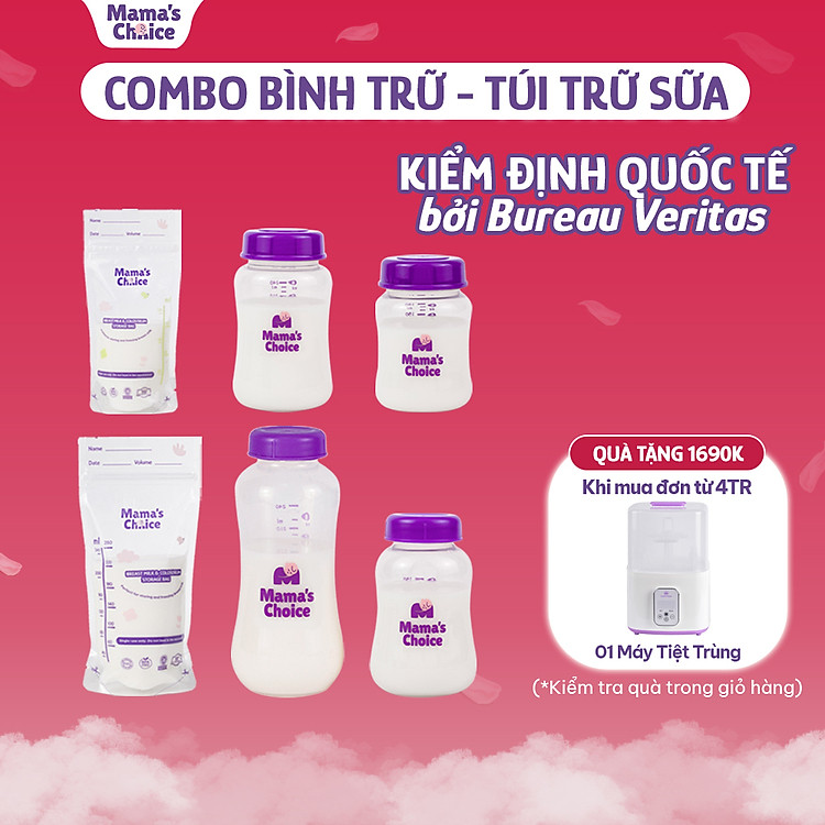 Combo Bình và Túi Trữ Sữa Mama’s Choice Tiết kiệm