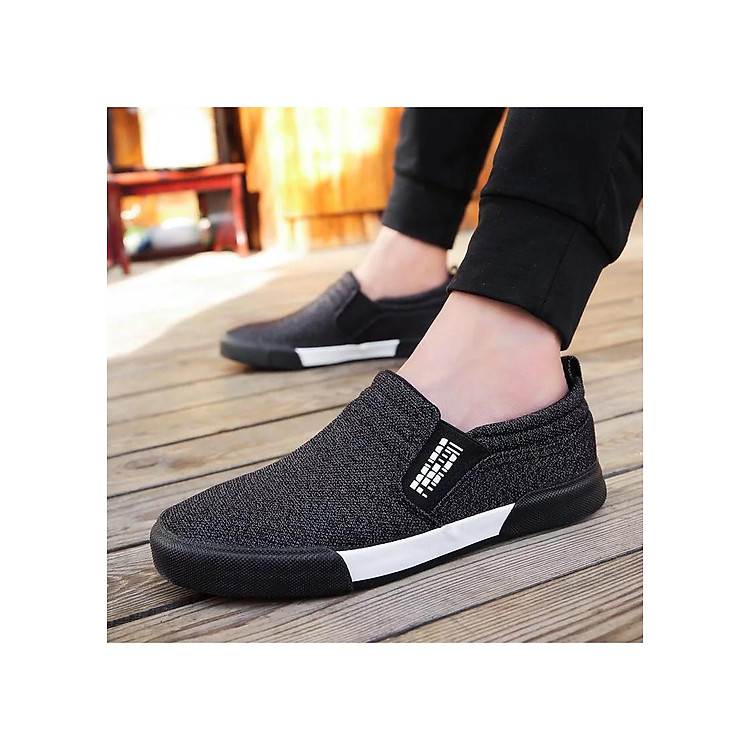 Giày Lười Vải Nam Thời Trang Và Lịch Lãm Fashion Hapu