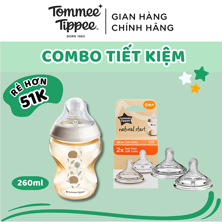 COMBO Bình Sữa PPSU 260ml Tommee Tippee Chính hãng Giá tốt