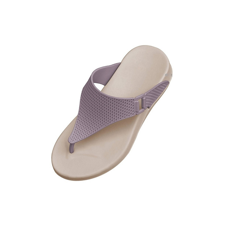 Dép Kẹp Nữ Thái Lan cao 3cm – Đế kem quai tím – Hàng Chuẩn 100% Sản Xuất Thái Lan