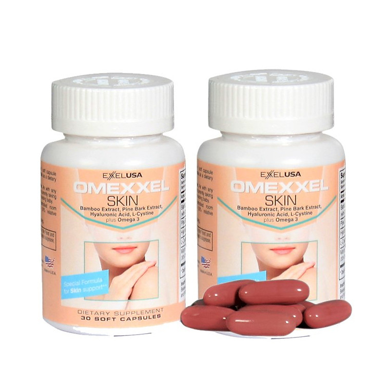 Combo 2 Thực phẩm chức năng Viên Uống Đẹp Da, Giảm Thâm Nám Omexxel Skin ( 60 Viên) - Xuất xứ Mỹ