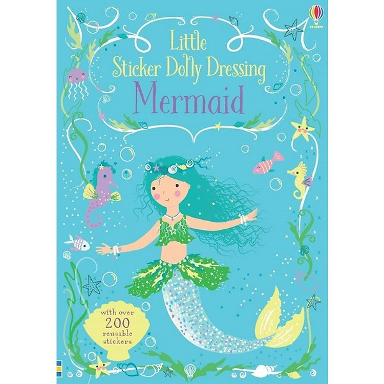 Sách Usborne Little Sticker Dolly Dressing Mermaid