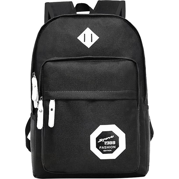 Balo Unisex Phối Da Cao Cấp Praza BL164 (Đen)