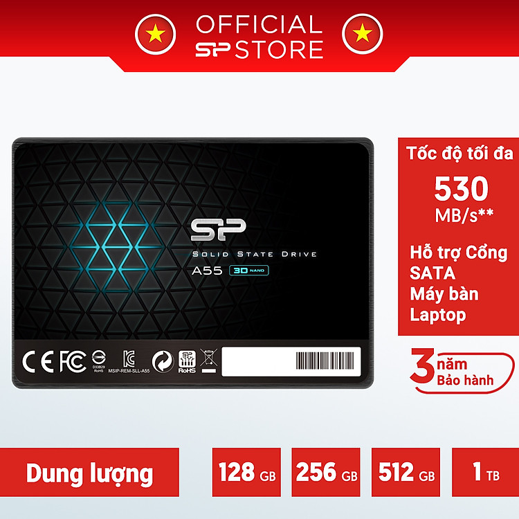 Ổ cứng Silicon Power SSD SATA III A55 2.5" -Hàng chính hãng