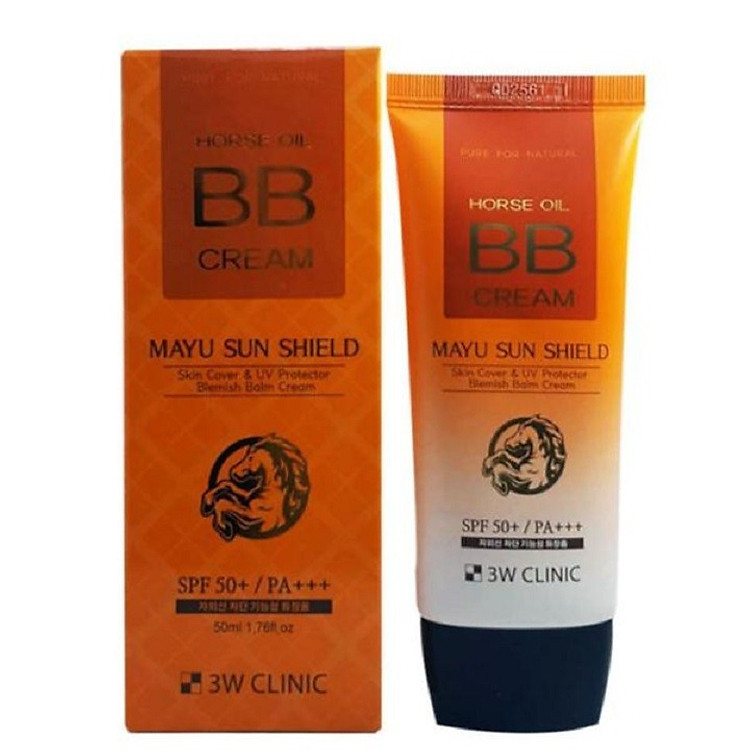 Kem nền trang điểm BB tinh chất dầu ngựa 3W CLINIC Hàn Quốc 50ml