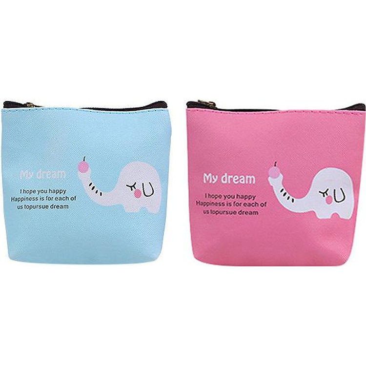 Combo Túi Nhỏ Hàn Quốc Hựu Tâm Shop TNHX001 (13 x 10 cm) - (Hồng / Xanh - Giao Màu Ngẫu Nhiên)