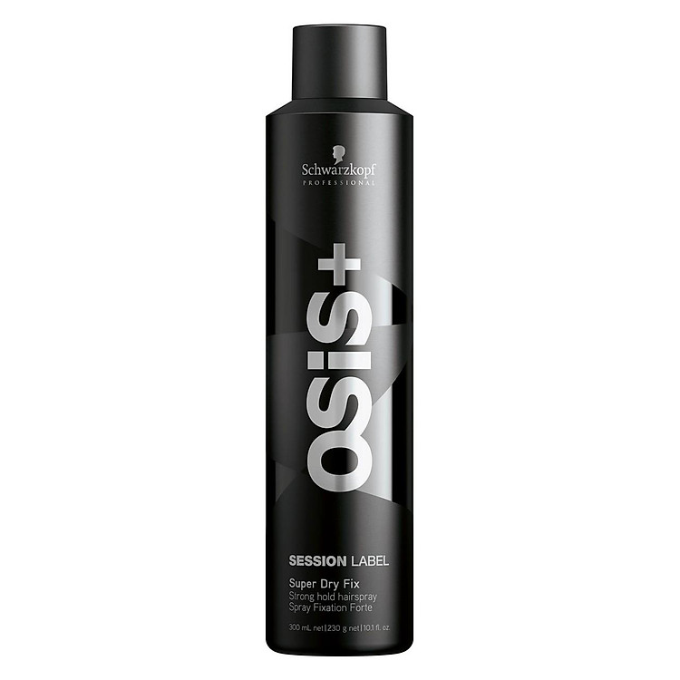 Keo xịt giữ kiểu tóc cứng Schwarzkopf OSIS+ Session Label Super Dry Fix Strong Hold Hairspray 500ml