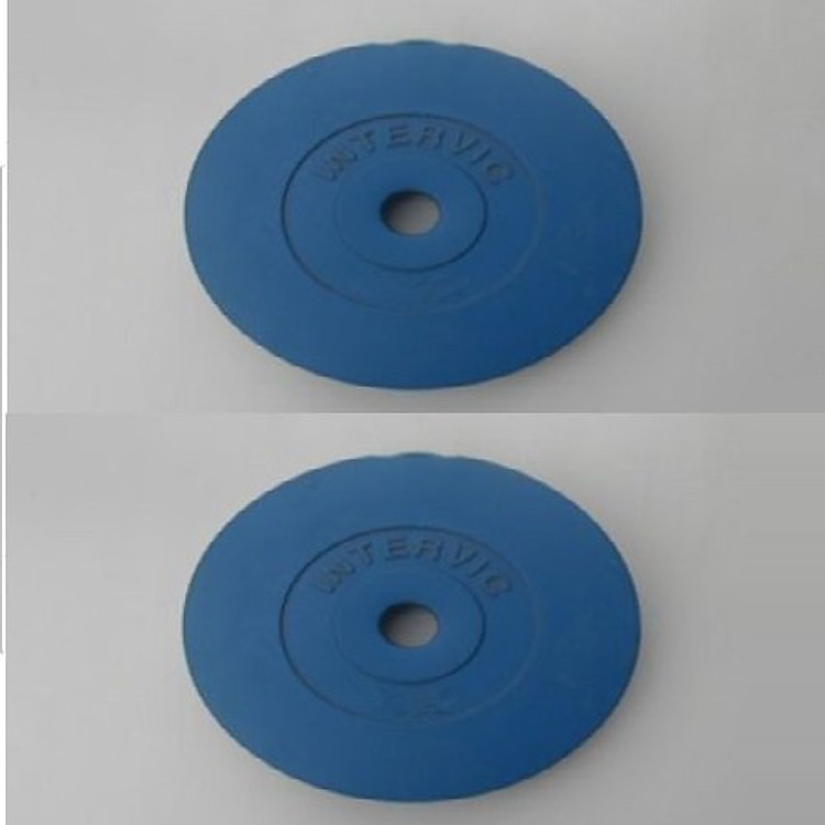 Bộ Tạ Đĩa Bọc Nhựa Intervic 14KG ( 7kg/tạ) - Màu Xanh Dương