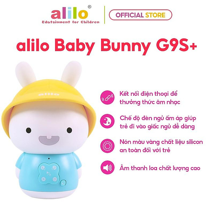 Đồ chơi âm nhạc giáo dục Alilo Baby Bunny G9S+ giáo dục sớm cho trẻ từ 0-4 tuổi, trợ lý giấc ngủ - Hàng chính hãng - Máy phát nhạc, kể chuyện cho bé, trợ lý giấc ngủ giúp bé ngủ ngon