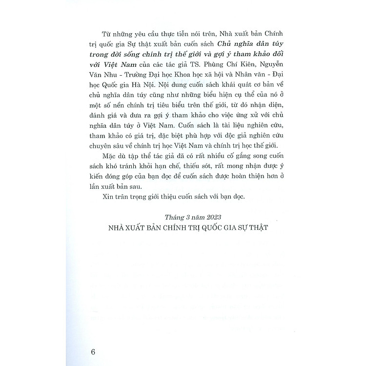 Chủ Nghĩa Dân Túy Trong Đời Sống Chính Trị Thế Giới Và Gợi Ý Tham Khảo Đối Với Việt Nam - Ảnh 5