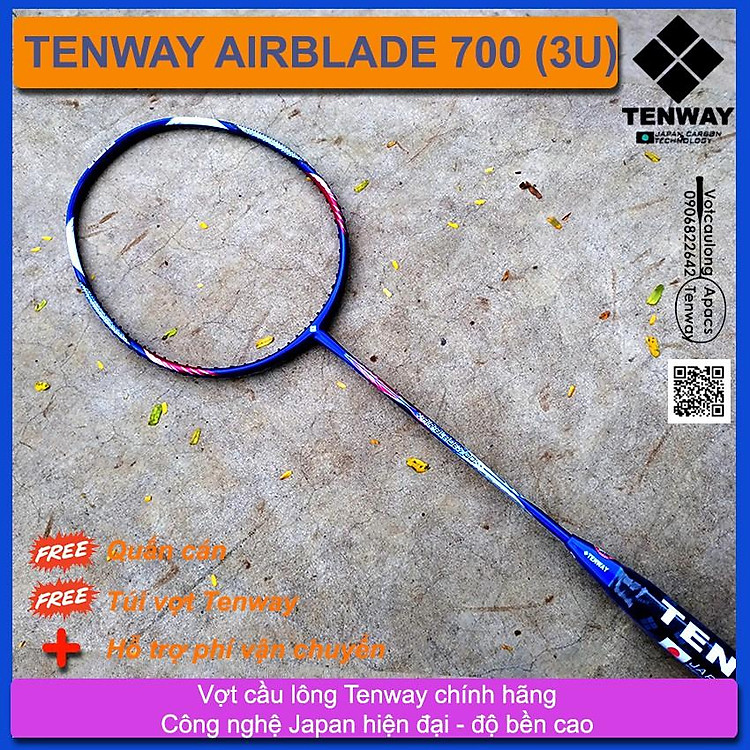 Vợt cầu lông Tenway Airblade 700 (4U) | Vợt nặng đầu chuyên thông, thân dẻo dễ thuần dễ đánh