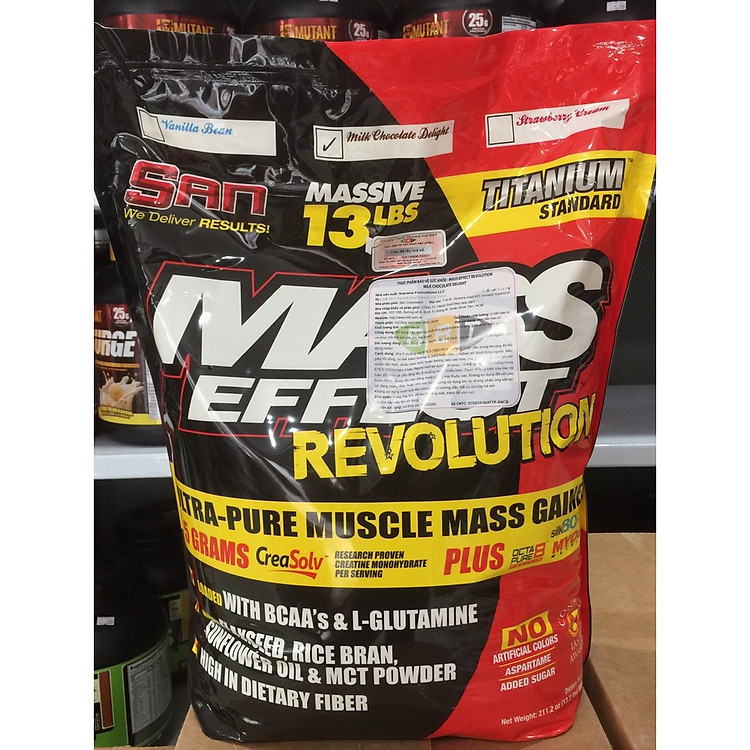 Sữa Dinh Dưỡng tăng cân nhanh SAN Mass Effect Revolution 13 lbs (6kg)