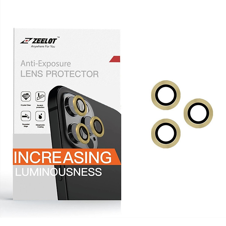 Dán Cường Lực Bảo Vệ Camera dành cho iPhone 11/11 Pro/11 Pro Max/12/12 Pro/12 Pro Max Zeelot Titanium Steel Viền Màu - Hàng Nhập Khẩu