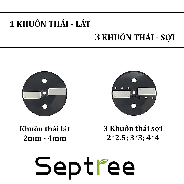 Bộ khuôn máy thai rau củ quả đa năng M1 thương hiệu cao cấp Septree. Hàng chính hãng