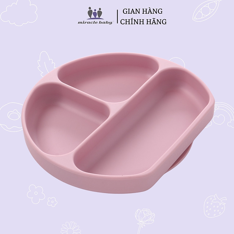Khay ăn dặm Silicon Miraclebaby - Xanh đậm Chính hãng Ưu đãi - Hình ảnh 5