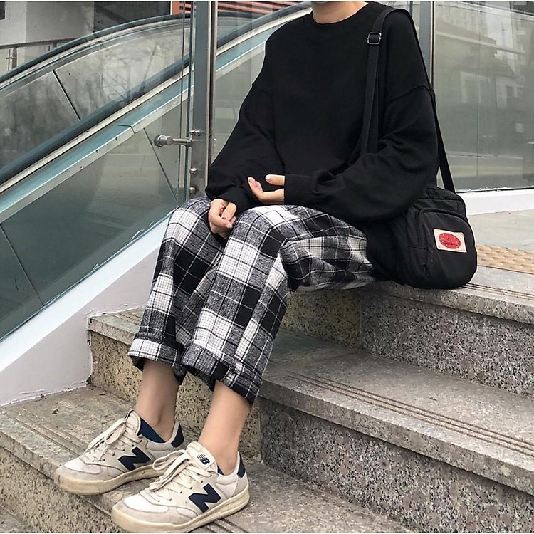 Quần baggy unisex WIND Caro, quần baggy ống suông ullzang WIND