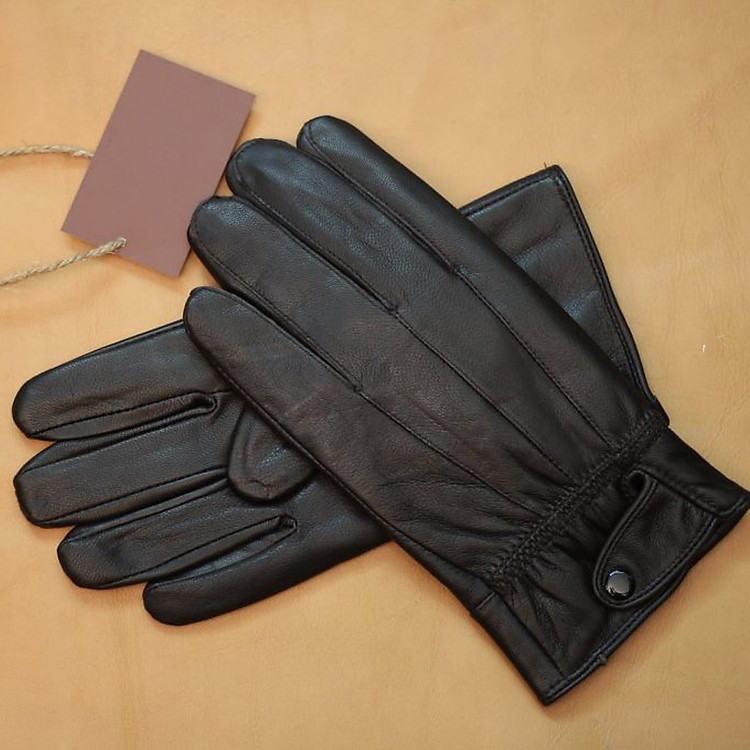 Găng tay nam da cừu thật 100% lót lông mềm mịn giữ nhiệt