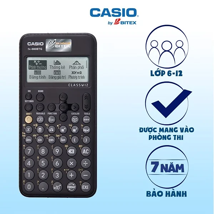 Máy Tính Casio FX 880 BTG - Màu Đen - Ảnh 2