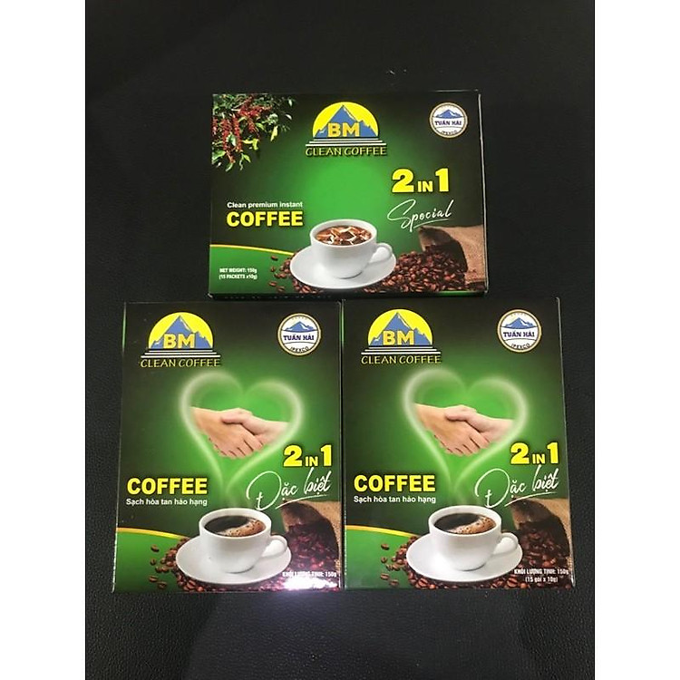 Cà phê đen hoà tan Bình minh Clean coffe 2in1- Cà phê sạch, đậm đà, thơm ngon