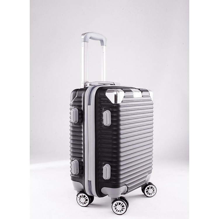 Vali kéo du lịch 841 vân sần chống xước - Đen - size 16"