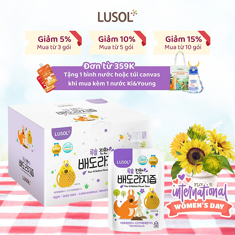 Mua Combo 20 gói nước ép lê Lusol Uy tín Tiết kiệm - Hình ảnh 2