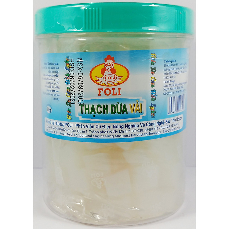 Thạch dừa vải hũ 1kg