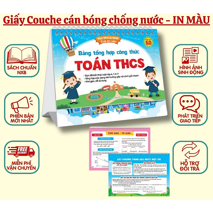 Học Thông Minh Tinh Trí Não – Bảng Tổng Hợp Công Thức Toán THCS