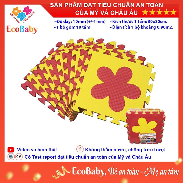 Mua Bộ 10 tấm Thảm xốp ECOBABY cho bé Chính hãng Giá rẻ - Hình ảnh 4