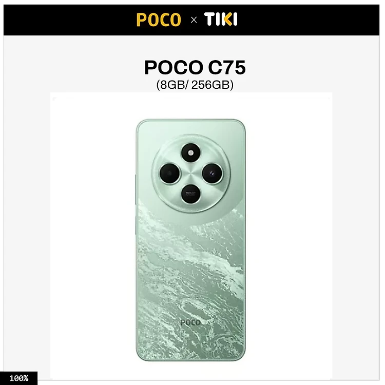 Điện thoại POCO C75 (8GB/256GB) - Hàng Chính Hãng - Xanh lá