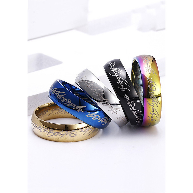 Nhẫn Titan nam khắc chữ cá tính cực chất