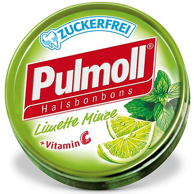Kẹo ngậm ho chanh muối không đường Pulmoll Limette 50g