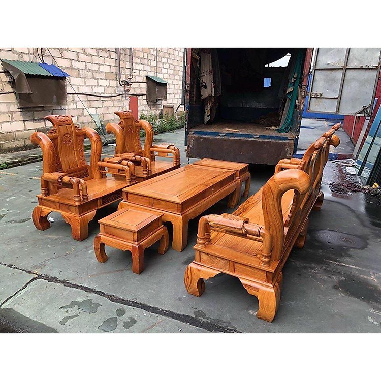 Bộ bàn ghế Tần Thủy Hoàng gỗ gõ đỏ