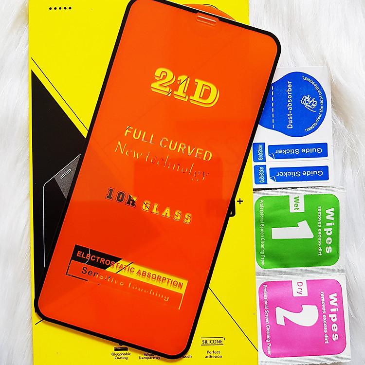 Kính Cường Lực 21D cho IPHONE XS MAX Full Keo Màn Hình 21D SIÊU BỀN, SIÊU CỨNG, ÔM SÁT MÁY CAPARIES CHÍNH HÃNG