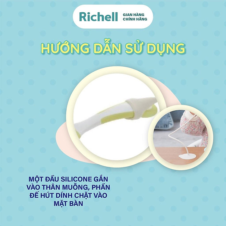 Mua Dây silicone chống rơi muỗng Richell Nhật Chính hãng Tiết kiệm - Hình ảnh 5