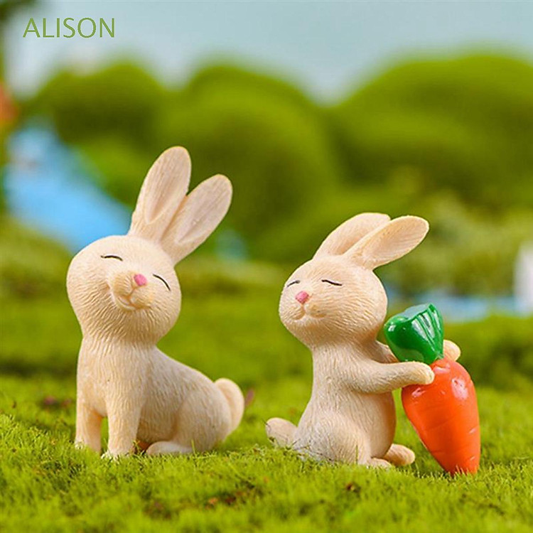 Set 7 Đồ trang trí Thỏ Xinh Xắn Dùng Để Trang Trí