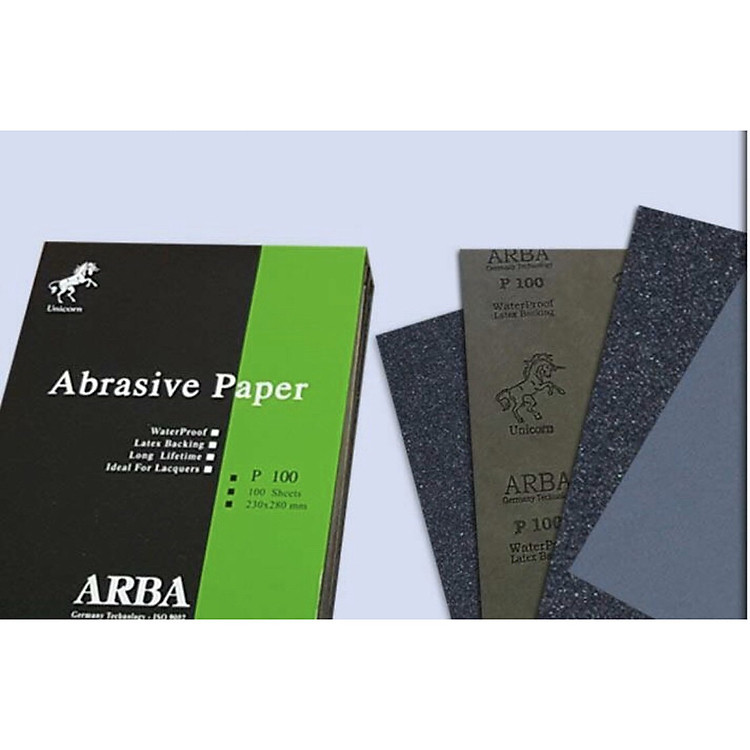 Giấy nhám đen ARBA cỡ hạt từ 100 đến 2000 - 100 tờ