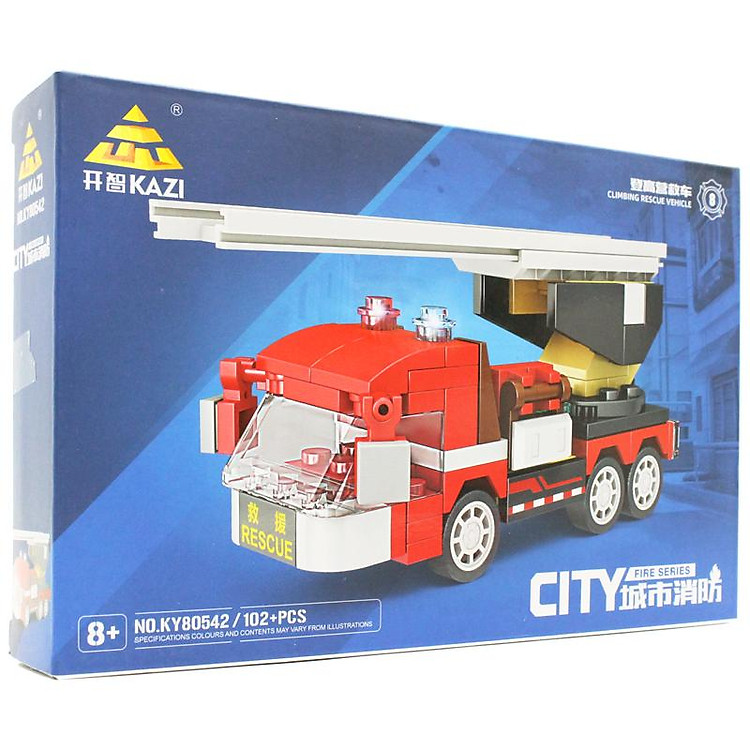 Đồ Chơi Lắp Ráp Xe Cứu Hỏa Kazi Chính hãng Ưu đãi - Hình ảnh 4