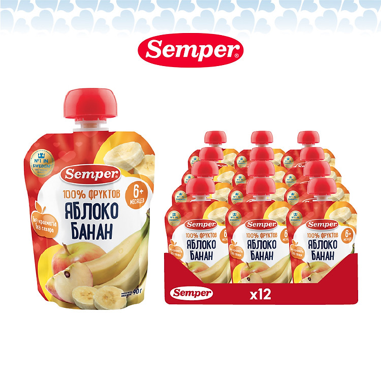 Combo 12 gói trái cây nghiền Semper Chất lượng Giá tốt - Hình ảnh 2