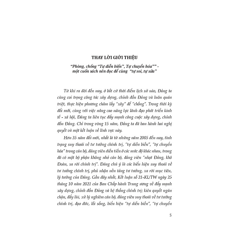 Phòng, Chống "Tự Chuyển Biến", "Tự Chuyển Hóa - Ảnh 3