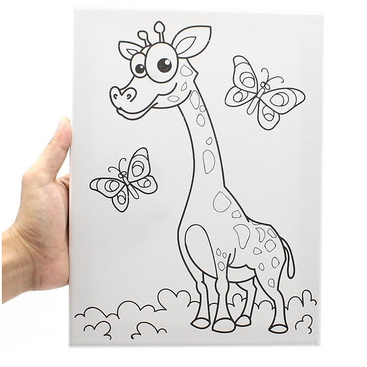 Khung Tranh Vẽ Có Hình CM-CAWBL01 - Hình Hươu Cao Cổ - Ảnh 5