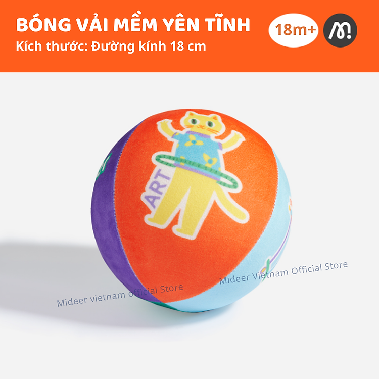 Bóng vải đồ chơi cho bé Mideer Chính hãng Ưu đãi - Hình ảnh 3