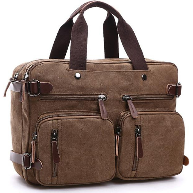 Túi đựng laptop, cặp laptop công sở nam vải bố canvas TX0001 - đi làm - đi học