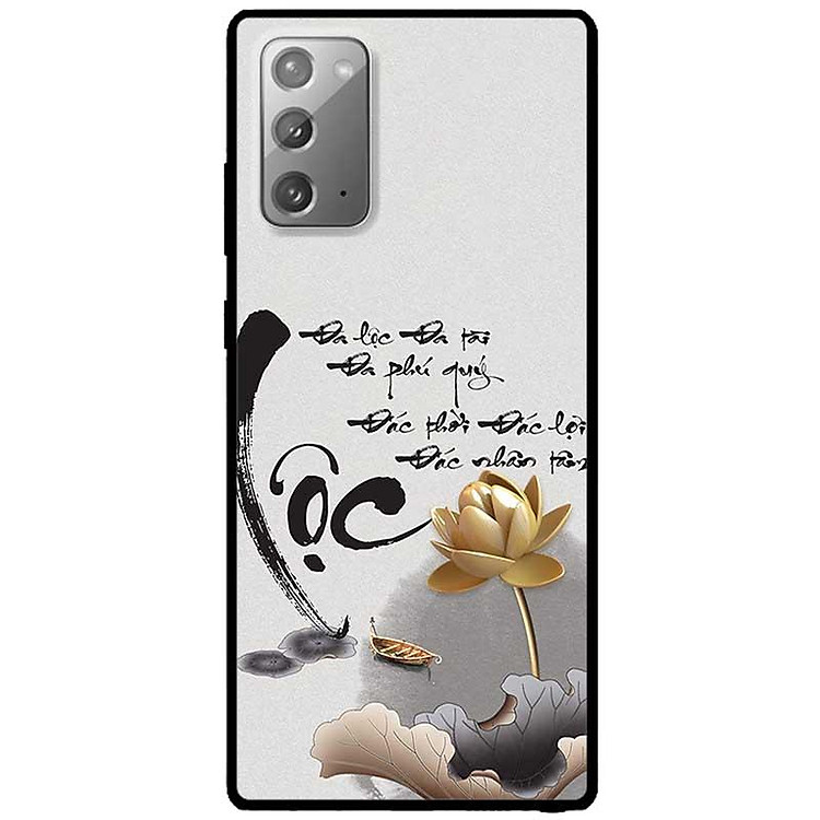 Ốp lưng cho Samsung Note 10 - Note 10 Plus - Note 20 - Note 20 Ultra - Thư Pháp Lộc Sen Vàng - Hàng Chính Hãng