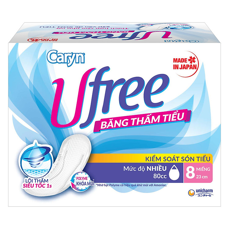 Băng Thấm Tiểu Ufree 80Cc (8 Miếng)
